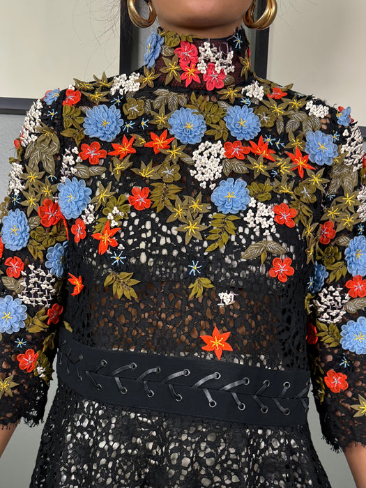 Preen, Y2K hand made floral blouse