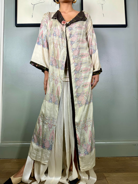 Octavia, double sided 40s silk robe