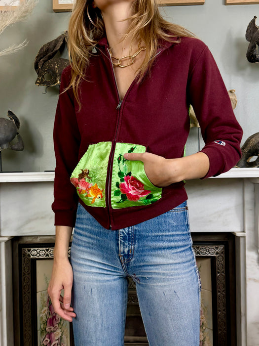 Davina, vintage Champion zip up sweatshirt with embroidery