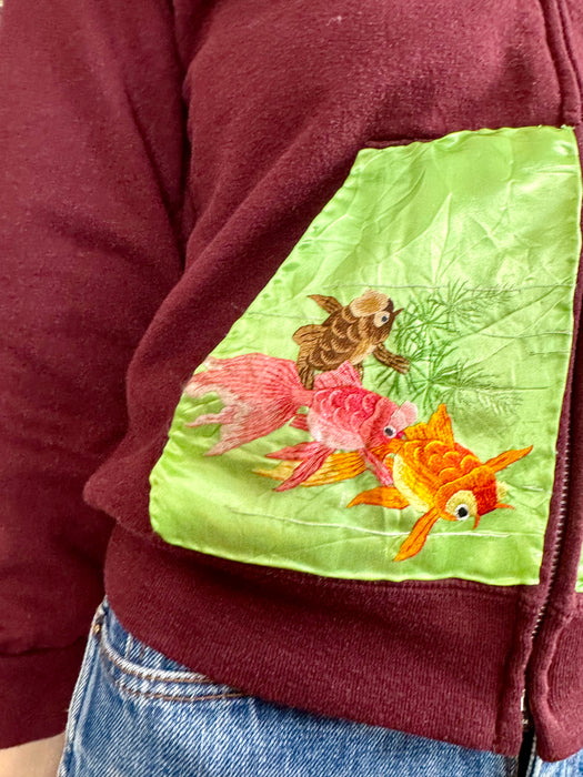 Davina, vintage Champion zip up sweatshirt with embroidery