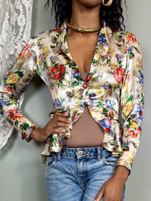 Romi, 30s silk floral jacket