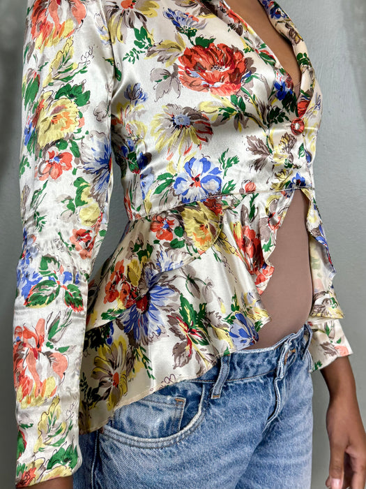 Romi, 30s silk floral jacket