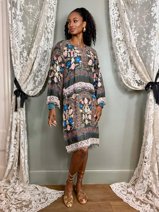 Doran, Suzani vintage embroidered dress