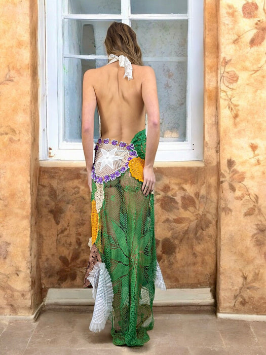 Rasha, mixed vintage crochet dress