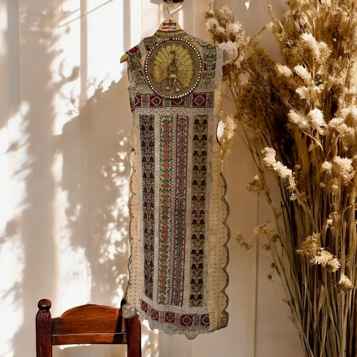 Talia, reworked 20s Greek needlepoint and Edwardian beaded appliqué
