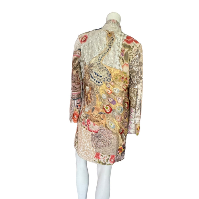 Nat, reworked Vintage long patchwork jacket