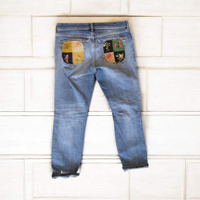 OV Denim, reworked 70s distressed jeans