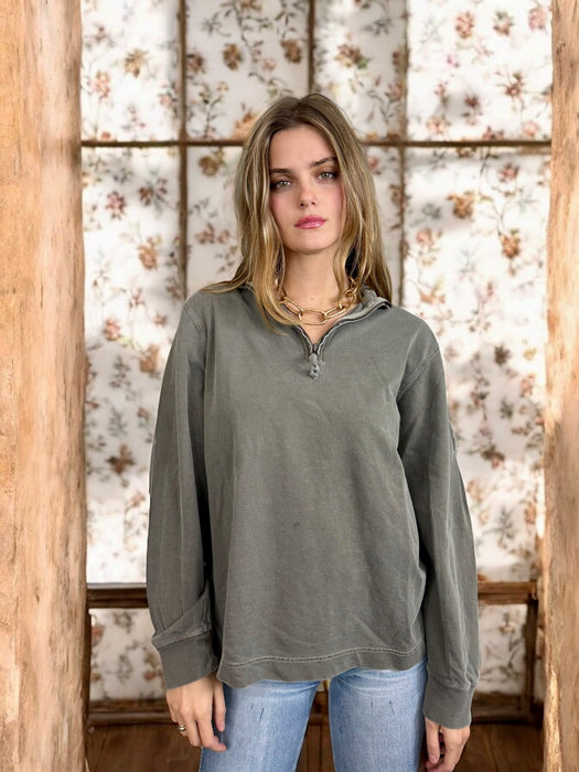 Peter, vintage sweatshirt with 30s silk embroidery on back