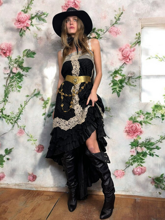 Salita, Victorian black and cream lace dress