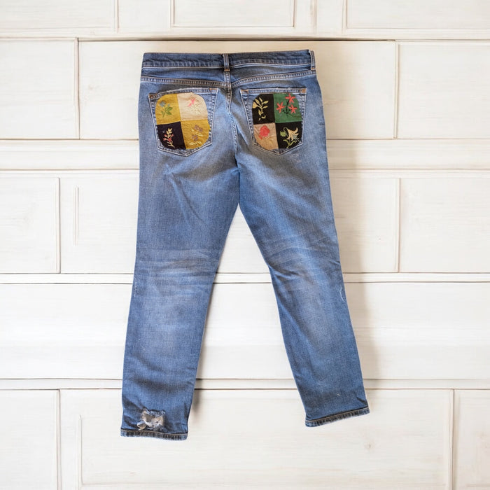 OV Denim, reworked 70s distressed jeans