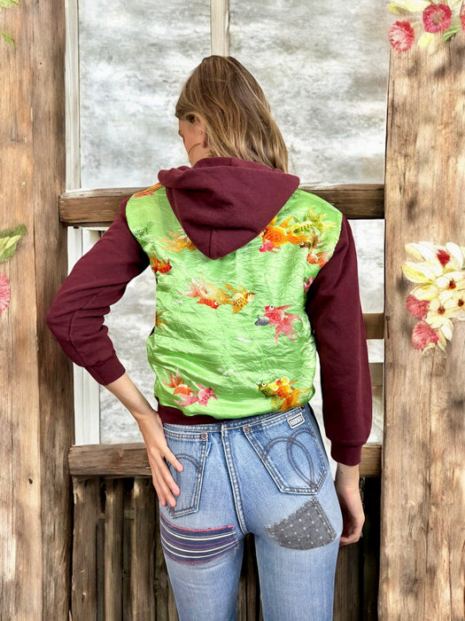 Davina, vintage Champion zip up sweatshirt with embroidery