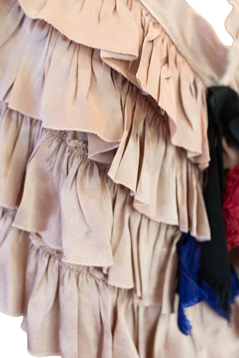 Lanvin 2004, silk short ruffle dress