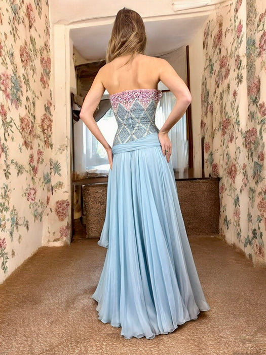 Eloise, couture 60s beaded chiffon dress