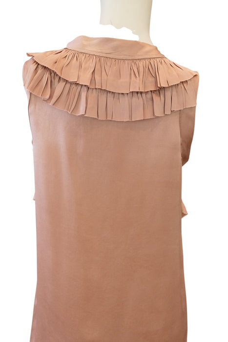 Lanvin 2004, silk short ruffle dress