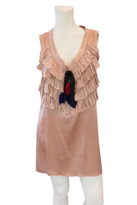 Lanvin 2004, silk short ruffle dress
