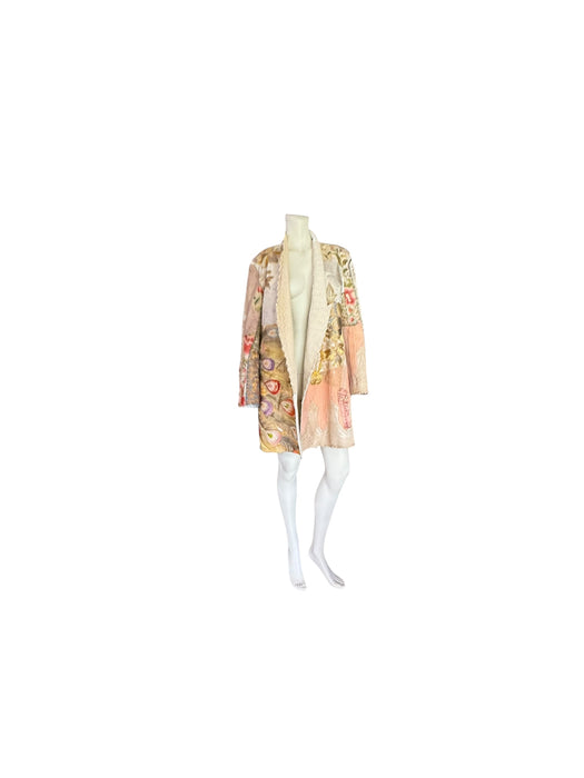 Nat, reworked Vintage long patchwork jacket