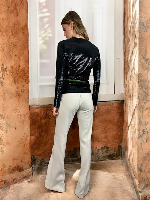 Tom Ford, Y2K black sequins long sleeve top