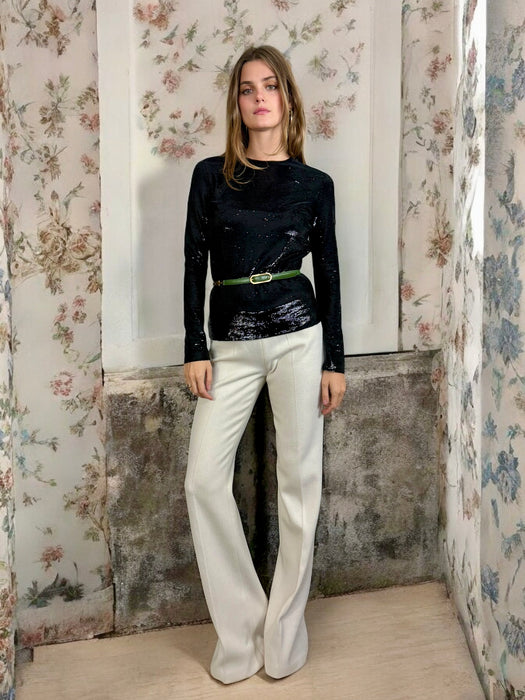 Tom Ford, Y2K black sequins long sleeve top
