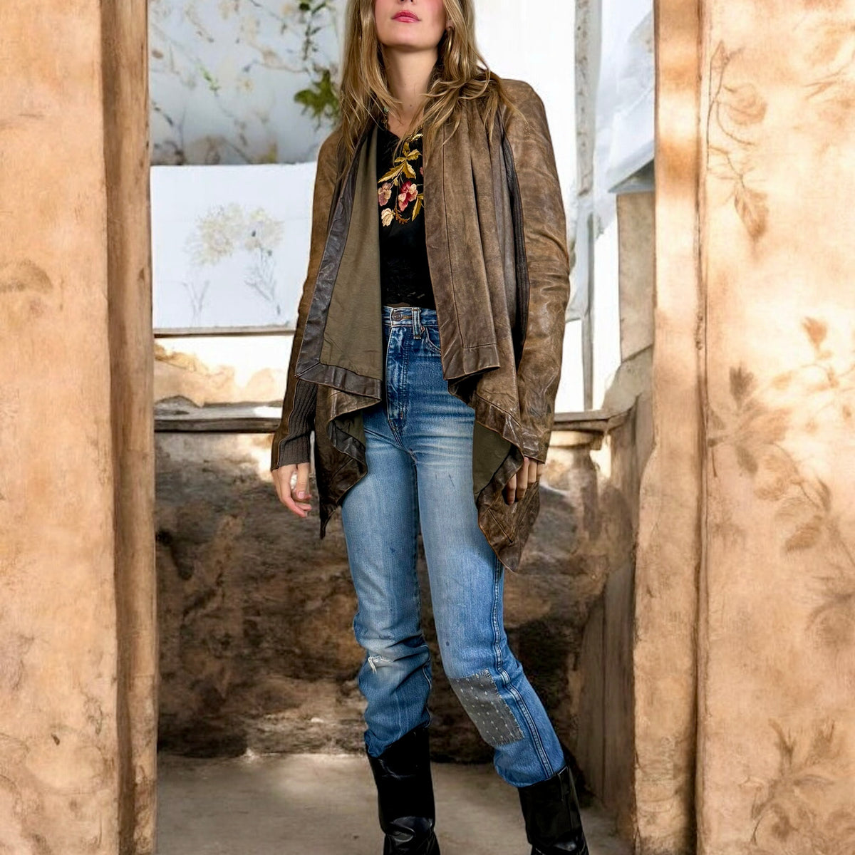 Rick Owens, Y2K brown leather jacket – One Vintage
