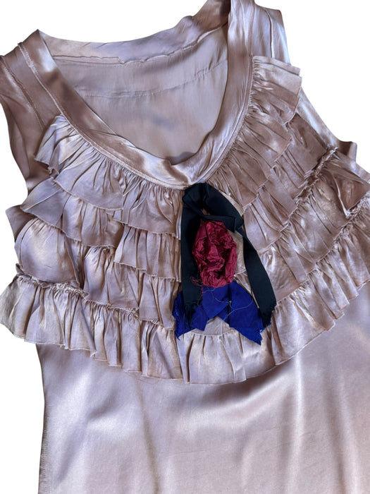 Lanvin 2004, silk short ruffle dress