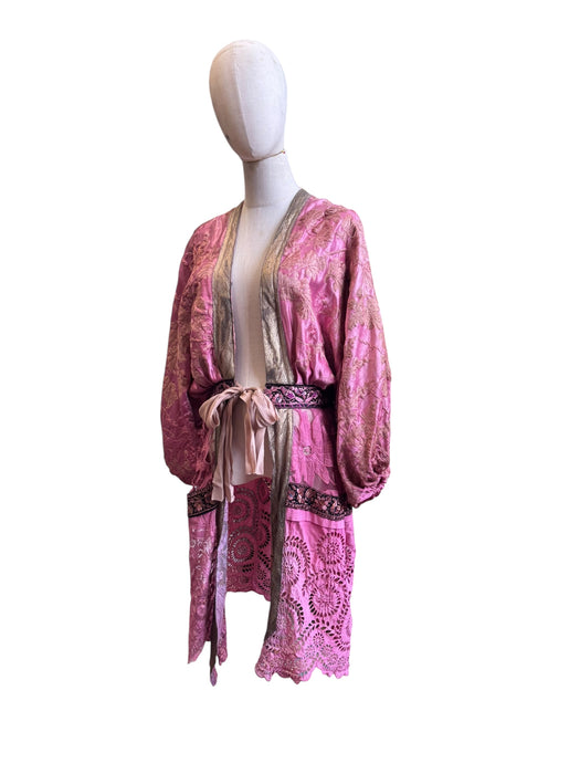 Tula, hand dyed 18th century embroidered jacket with Broderie Anglaise