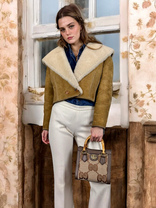 Nicole Farsi, 90s sheepskin jacket