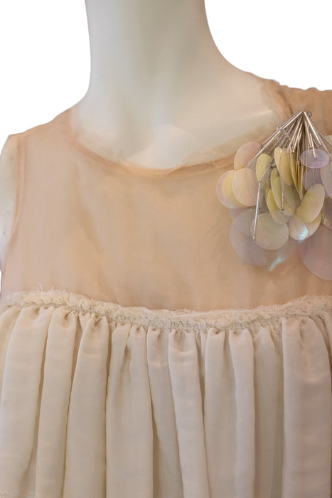 Lanvin 2004, silk tiered beaded dress