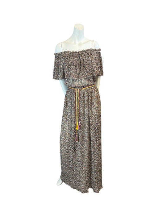Poppy, 70s pleated floral long dress