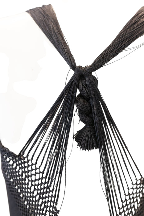 Paris, reworked 40s embroidered floral fringed shawl dress