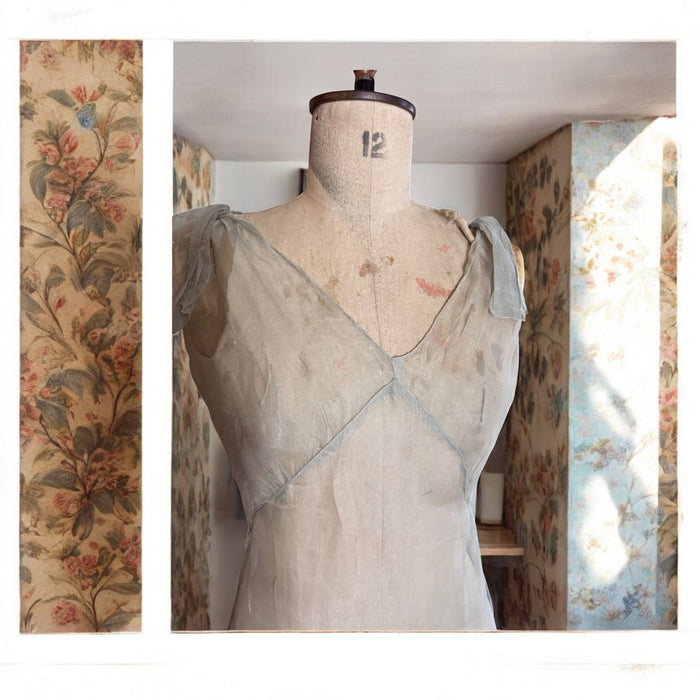 Seraphine, 30s organza dip dyed dress and cape
