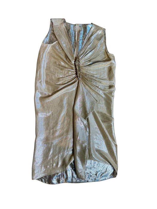 Lanvin, 2007 silver metallic draped dress