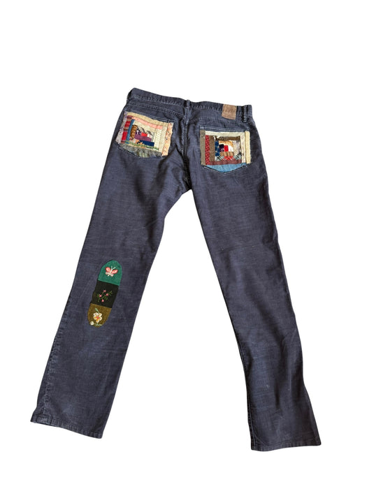 Abigail, 70s Brown patchwork corduroy trousers
