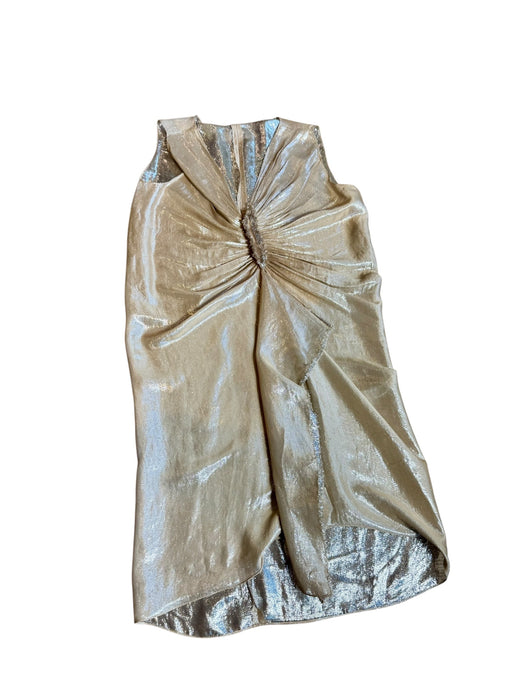 Lanvin, 2007 silver metallic draped dress