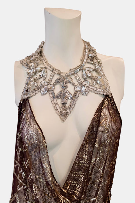 Follie, 20s Assuit short draped dress