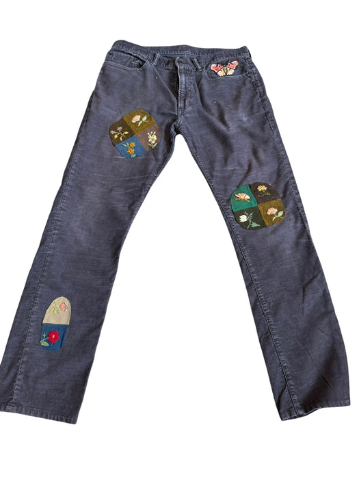 Abigail, 70s Brown patchwork corduroy trousers