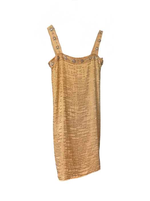 Lanvin 2005,beaded silk gold dress