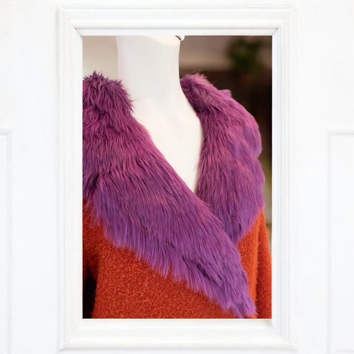 Oscar de La Renta, 80s bouclé and fur coat