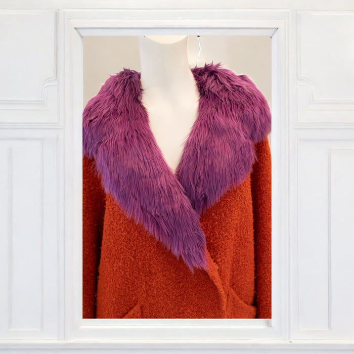 Oscar de La Renta, 80s bouclé and fur coat