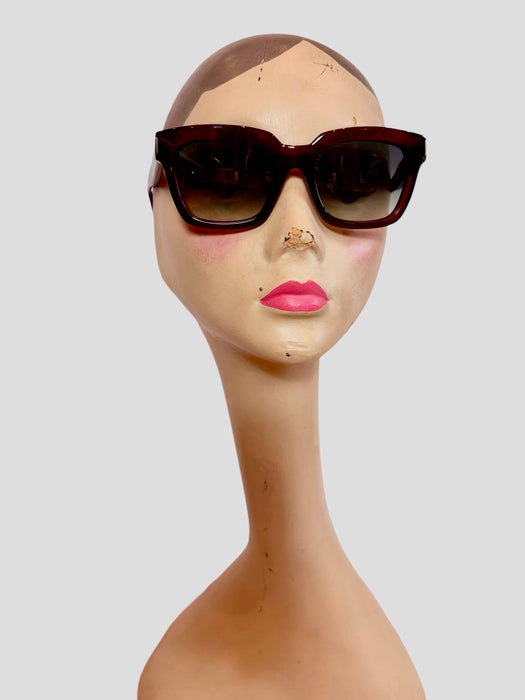 YSL , vintage dark burgundy sunglasses