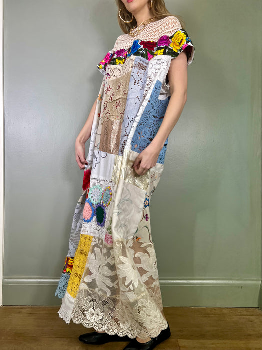 Cecile, patchwork parachute dress