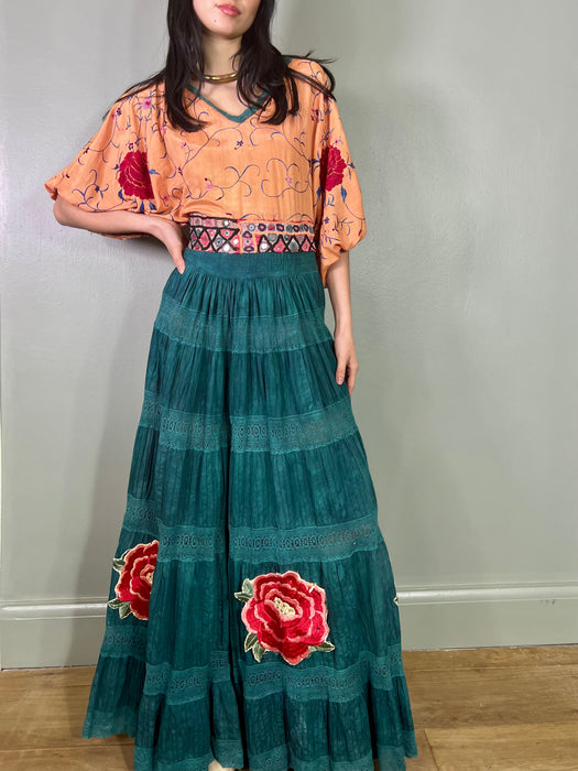 Alicia, reworked floral and Mexicana dress