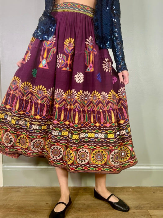 Medina, 70s Indian embroidered skirt