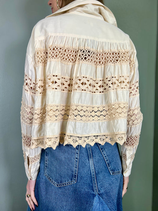 Callaghan, Romeo Gigli cotton and crochet blouse
