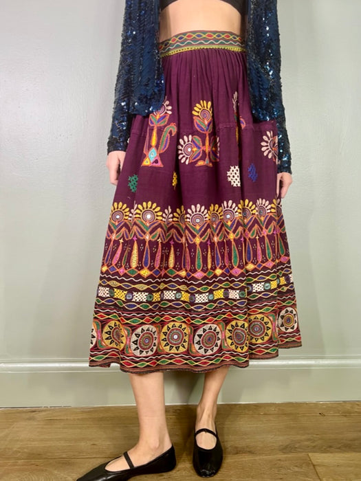 Medina, 70s Indian embroidered skirt