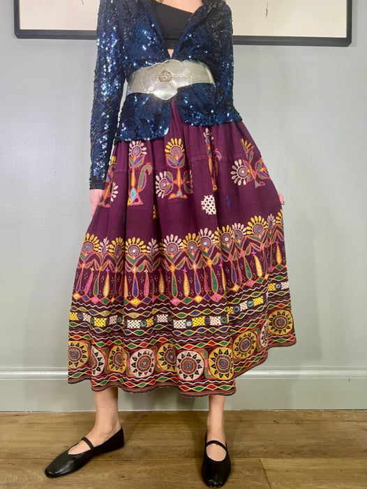 Medina, 70s Indian embroidered skirt