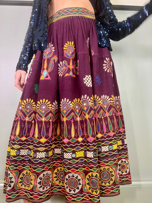 Medina, 70s Indian embroidered skirt