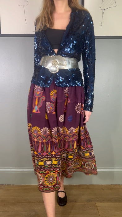 Medina, 70s Indian embroidered skirt