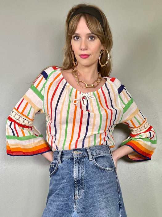 Lola, 70s striped blouse