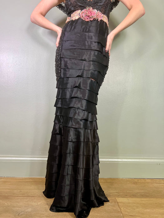 Bisoux, 30s tiered beaded dress