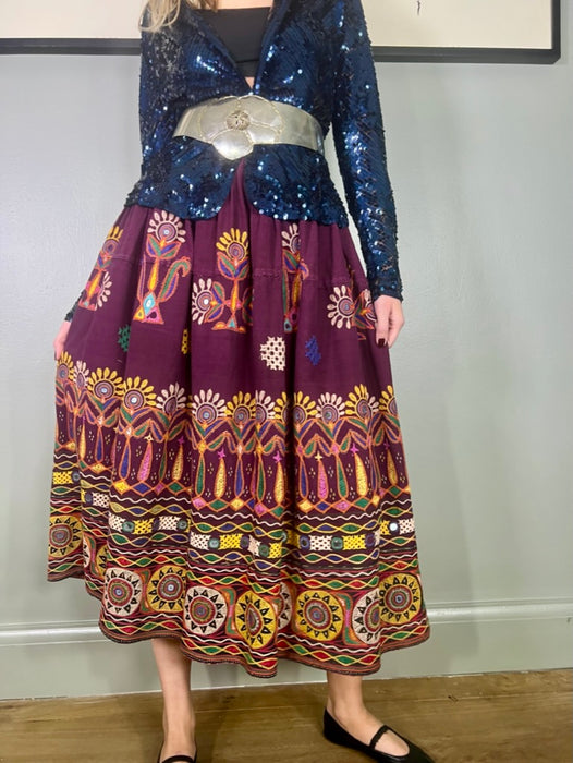 Medina, 70s Indian embroidered skirt